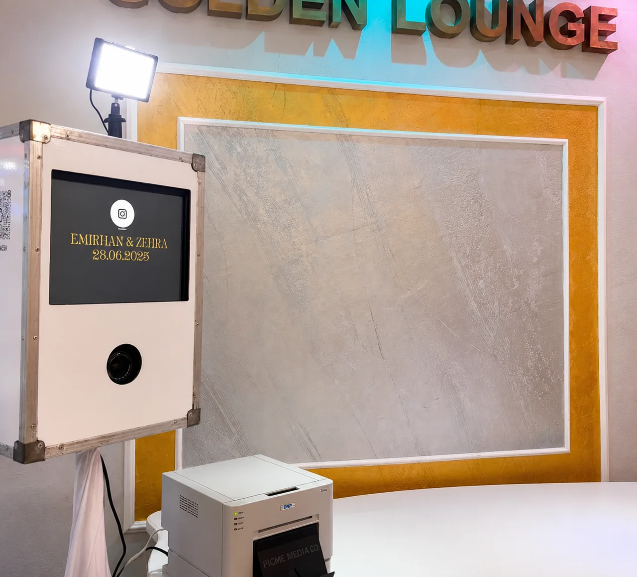 Picme Media Fotobox mit Sofortdrucker auf einer Hochzeit