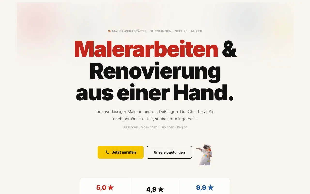 Website maler-seiler.de – umgesetzt von Picme Media
